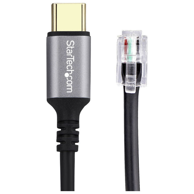 StarTech.com, Adattatore USB-C a RJ9, 1.8m, Per Telefono Fisso o Cuffie, Nero