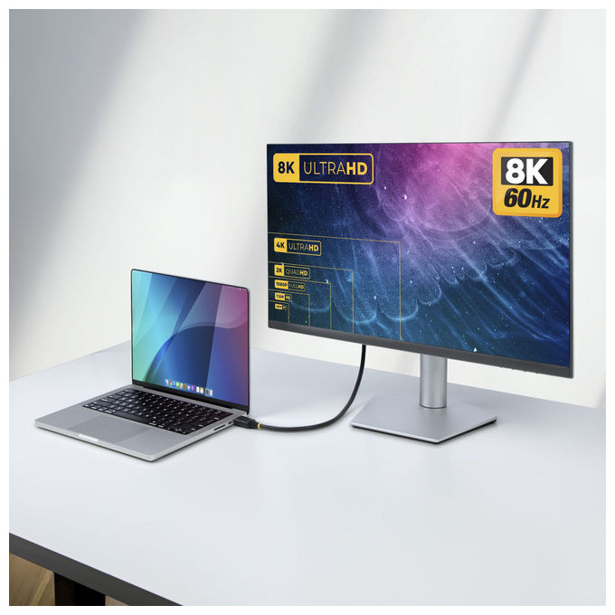StarTech.com, Cavo HDMI 2.1 8K, 2m, 48 Gbps, Certificato ad Altissima Velocita', Nero