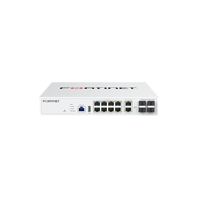 Fortinet, Switch Gigabit PoE+, 8 Porte, 2 Porte SFP, Gestito, FS-110G-FPOE