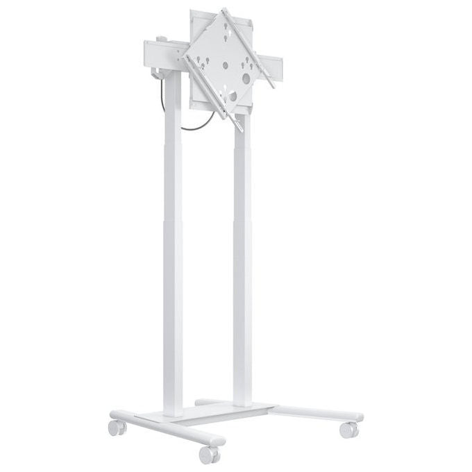 Multibrackets, Supporto TV motorizzato da pavimento, Flip 2 con armadio e supporto per telecamera, 120kg, Bianco