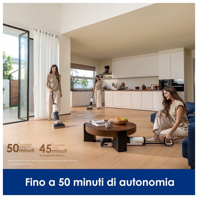 Tineco Floor One S5 Max, Aspirapolvere Lavapavimenti Senza Fili, Autopulizia FlashDry 85°C, 50 Minuti Autonomia