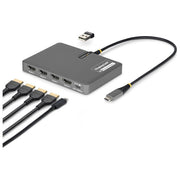 StarTech.com, Docking Station per Laptop USB-C, Quad HDMI, 140W, Grigio