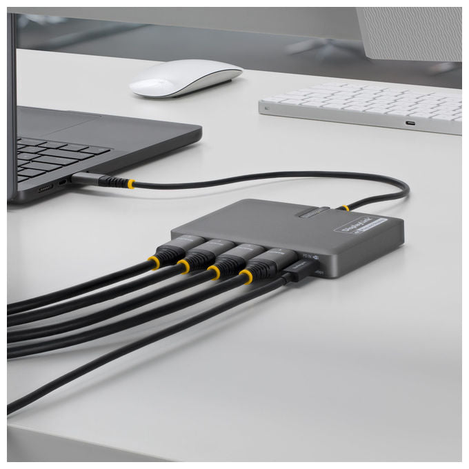 StarTech.com, Docking Station per Laptop USB-C, Quad HDMI, 140W, Grigio