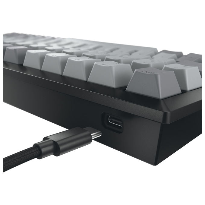 Cherry, Tastiera Meccanica Wireless, Compatta 75%, CHERRY MX2A Silent Red PBT, Nero Rame Grigio