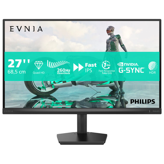 Philips, Monitor PC, 27 Pollici, Fast IPS, 260Hz con Overclocking
