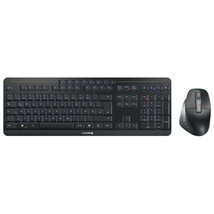 Cherry, Set Tastiera e Mouse, Wireless Bluetooth, QWERTZ Tedesco, Nero