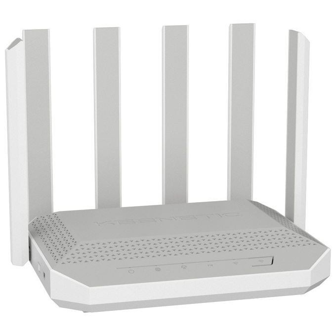 Keenetic KN-4110 Hero 5G Modem Router Wi-Fi 6 Mesh AX3000 Dual SIM 5G porta 2,5G smart switch 4 porte colore Grigio Bianco