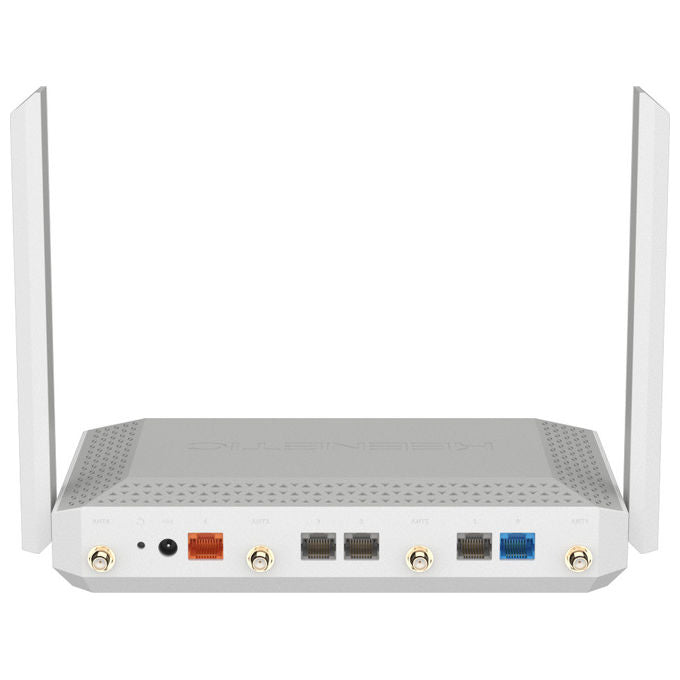 Keenetic KN-4110 Hero 5G Modem Router Wi-Fi 6 Mesh AX3000 Dual SIM 5G porta 2,5G smart switch 4 porte colore Grigio Bianco