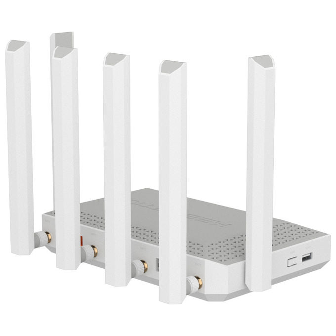 Keenetic KN-4110 Hero 5G Modem Router Wi-Fi 6 Mesh AX3000 Dual SIM 5G porta 2,5G smart switch 4 porte colore Grigio Bianco