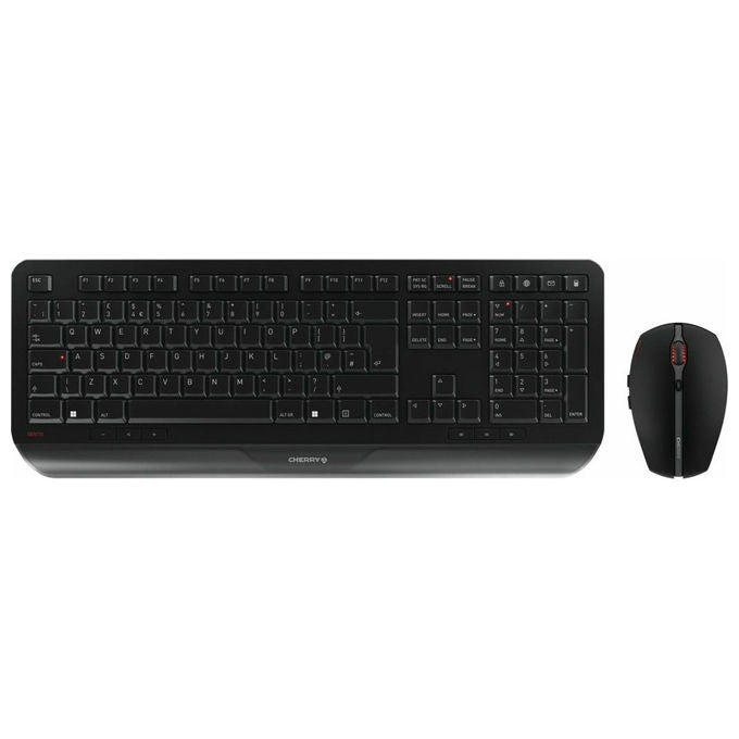 Cherry, Set Tastiera e Mouse Wireless Gentix Desktop, Nero