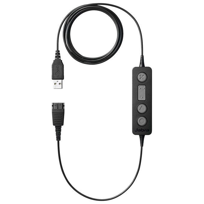 Jabra, Adattatore USB Link 260, Per Cuffie Jabra Quick Disconnect Corded, Nero