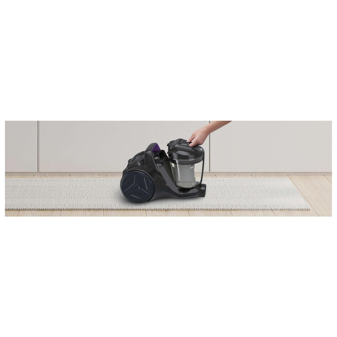 Hoover, Aspirapolvere a Traino, Senza Sacco, 700W, 2L, HPZ107HM 011, Nero-Grigio