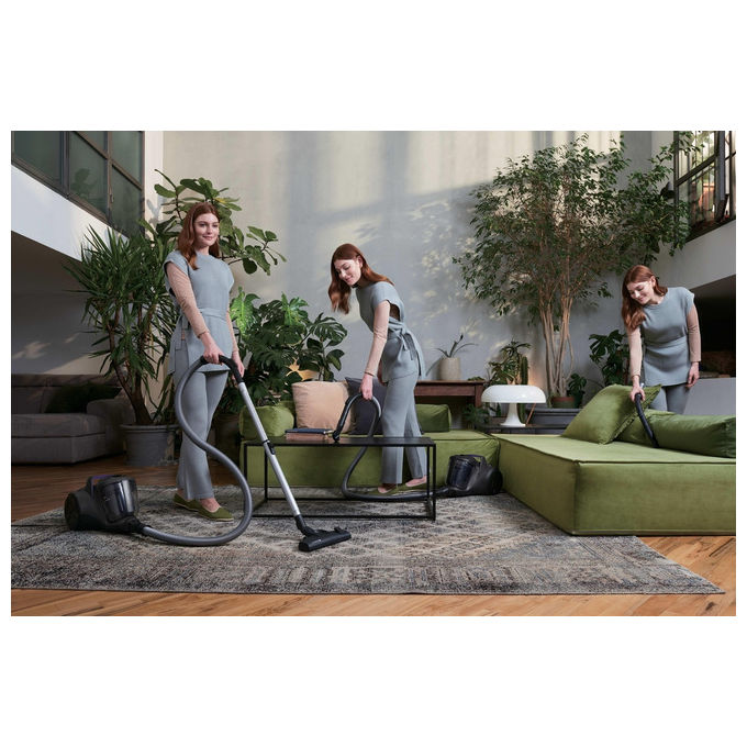 Hoover, Aspirapolvere a Traino, Senza Sacco, 700W, 2L, HPZ107HM 011, Nero-Grigio