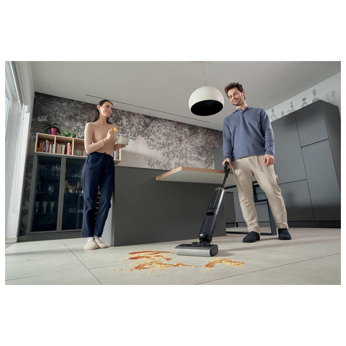 Hoover HW3P10, Aspirapolvere a Bastone 2 in 1, Senza Sacchetto, Batteria, Nero
