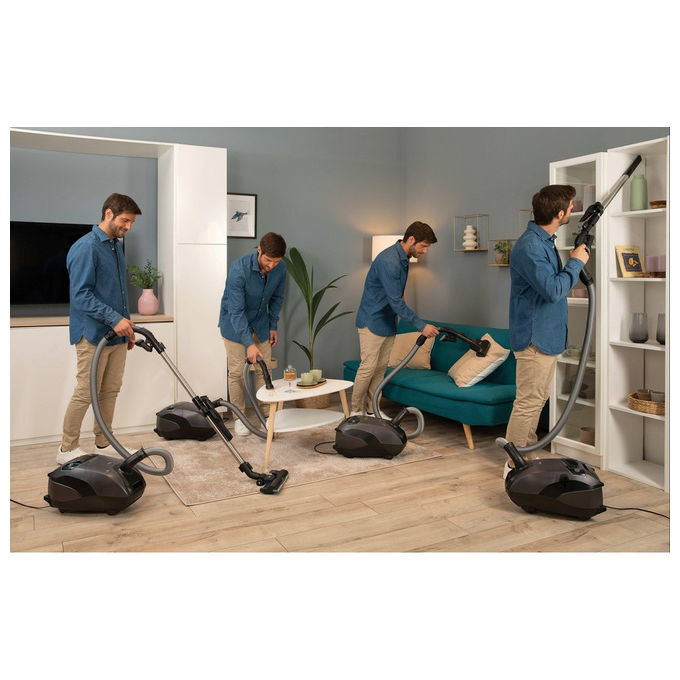Hoover, Aspirapolvere a Traino, 6L, Nero, Silenzioso, HE721PAF 011
