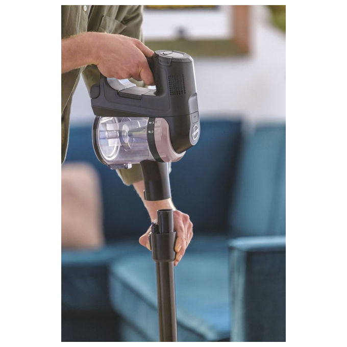Hoover HF416BF 011, Scopa Elettrica Senza Fili, 240W, Senza Sacchetto, Nero, Rosa