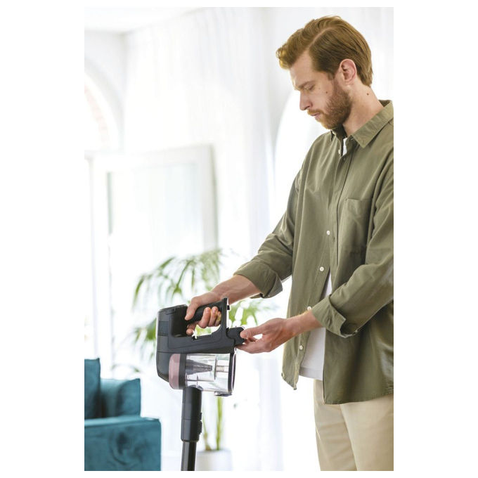 Hoover HF416BF 011, Scopa Elettrica Senza Fili, 240W, Senza Sacchetto, Nero, Rosa