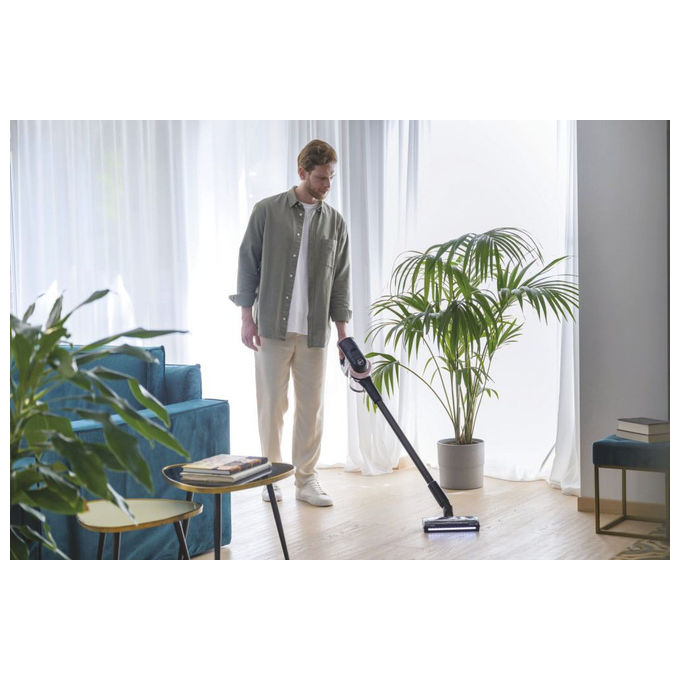 Hoover HF416BF 011, Scopa Elettrica Senza Fili, 240W, Senza Sacchetto, Nero, Rosa