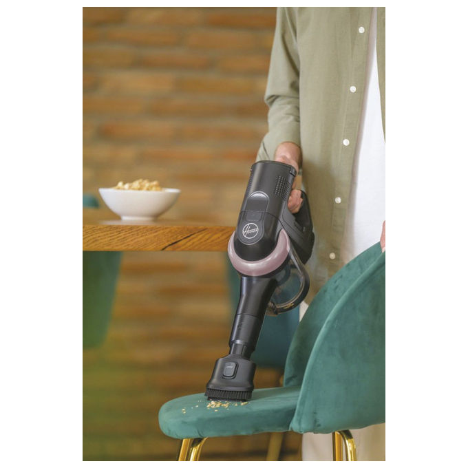 Hoover HF416BF 011, Scopa Elettrica Senza Fili, 240W, Senza Sacchetto, Nero, Rosa