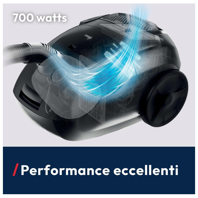 Hoover, Aspirapolvere a Traino con Sacco, 2.5L, Filtro EPA, HEZ107HM