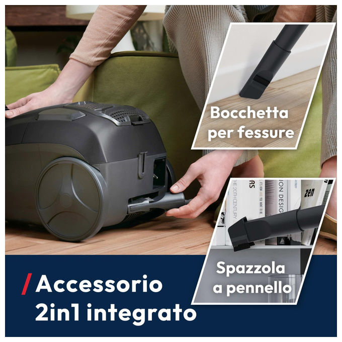 Hoover, Aspirapolvere a Traino con Sacco, 2.5L, Filtro EPA, HEZ107HM