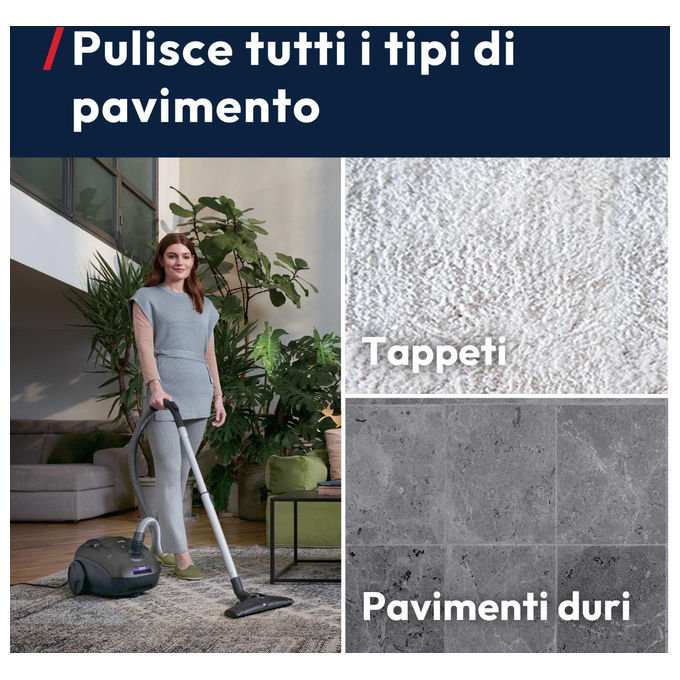 Hoover, Aspirapolvere a Traino con Sacco, 2.5L, Filtro EPA, HEZ107HM