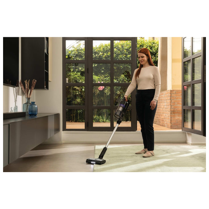 Hoover HF1 Plus, Aspirapolvere a Bastone 2 in 1, Senza Sacco, 165 W, Argento