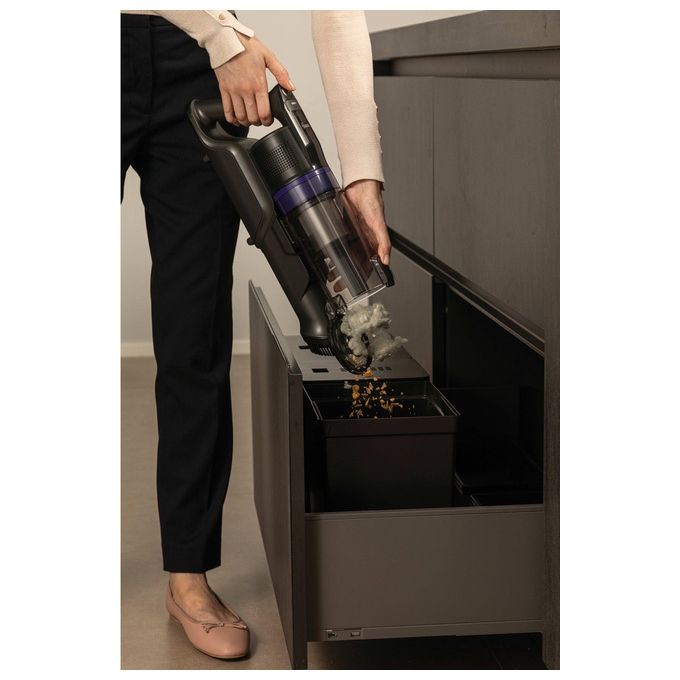 Hoover HF1 Plus, Aspirapolvere a Bastone 2 in 1, Senza Sacco, 165 W, Argento
