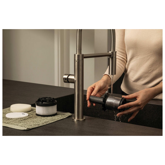 Hoover HF1 Plus, Aspirapolvere a Bastone 2 in 1, Senza Sacco, 165 W, Argento