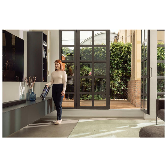 Hoover HF1 Plus, Aspirapolvere a Bastone 2 in 1, Senza Sacco, 165 W, Argento