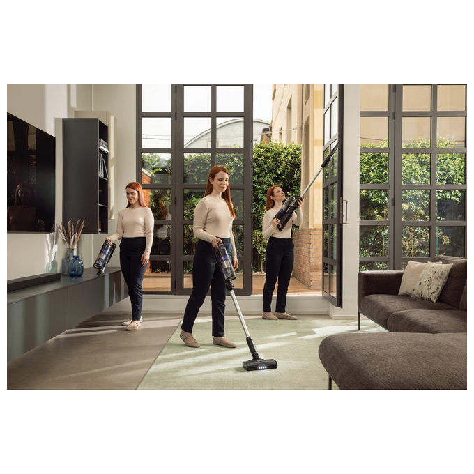 Hoover HF1 Plus, Aspirapolvere a Bastone 2 in 1, Senza Sacco, 165 W, Argento