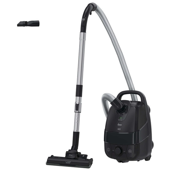 Hoover HE2Z10A, Aspirapolvere con Sacchetto, 99% Aspirazione, 3.5L, Nero-Grigio