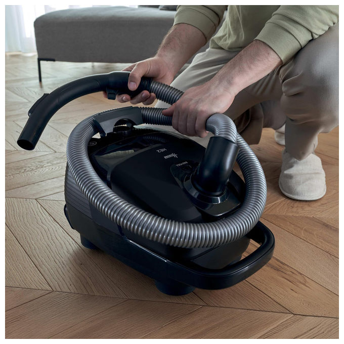Hoover HE2Z10A, Aspirapolvere con Sacchetto, 99% Aspirazione, 3.5L, Nero-Grigio