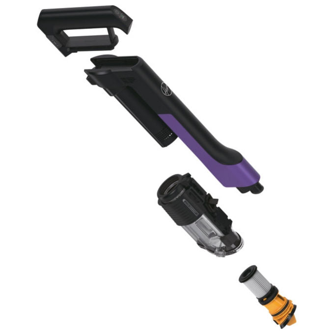 Hoover HF2Z10H, Aspirapolvere a Bastone 2 in 1, Senza sacco, Viola