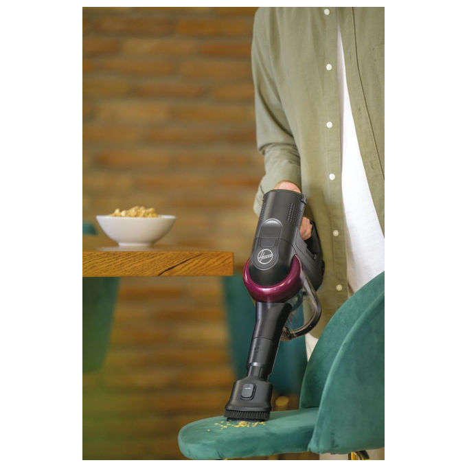 Hoover HF410H 011, Scopa Elettrica Senza Fili, 240W, 0.4L, Magenta