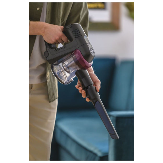 Hoover HF410H 011, Scopa Elettrica Senza Fili, 240W, 0.4L, Magenta