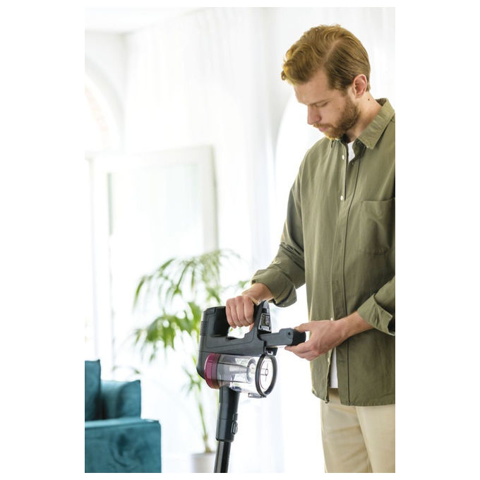 Hoover HF410H 011, Scopa Elettrica Senza Fili, 240W, 0.4L, Magenta
