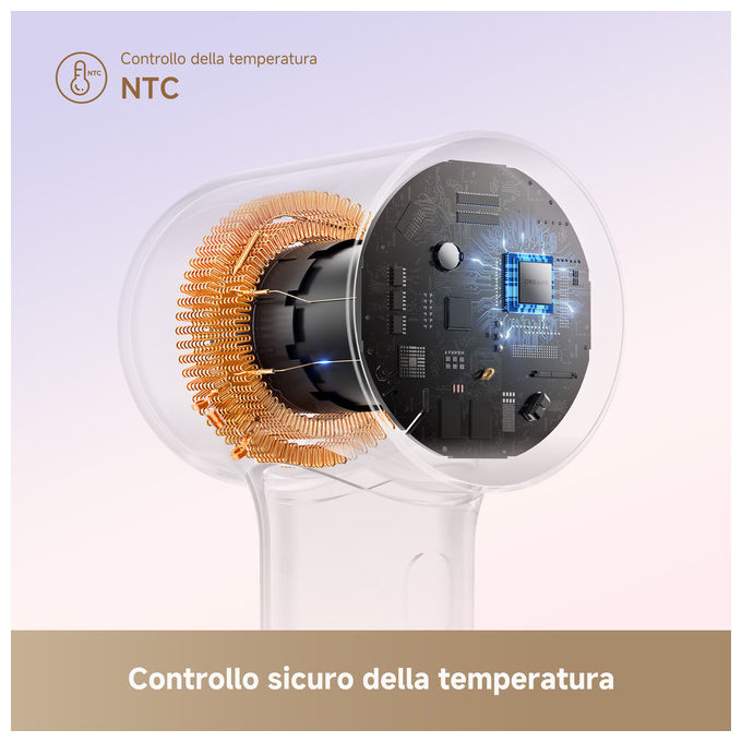 Dreame HDMINIFPK Mini Flow Asciugacapelli 1200 W Ionica 2 velocita' 5 temperature beccuccio lisciante colore Rosa