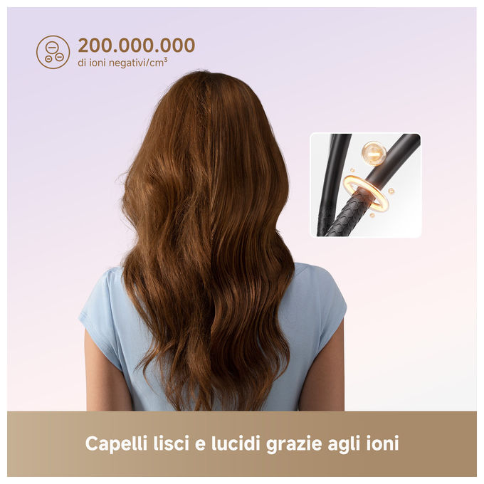 Dreame HDMINIFPK Mini Flow Asciugacapelli 1200 W Ionica 2 velocita' 5 temperature beccuccio lisciante colore Rosa
