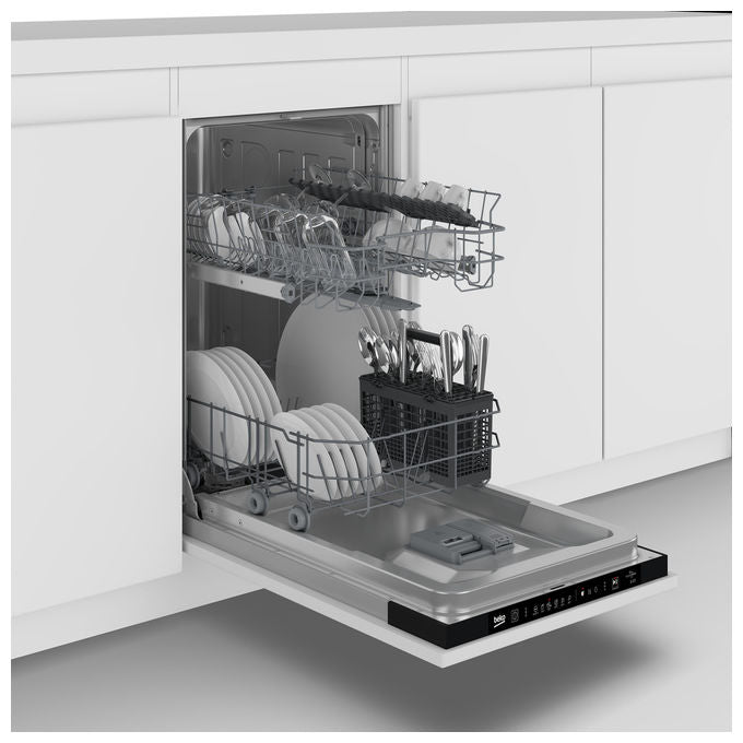 Beko BDIS16030 b300 Lavastoviglie Incasso Scomparsa Totale 10 coperti Classe D 48 dB HygieneIntense (82x45x55 cm) colore Nero