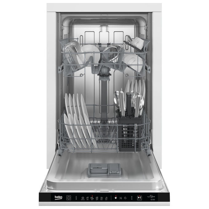 Beko BDIS16030 b300 Lavastoviglie Incasso Scomparsa Totale 10 coperti Classe D 48 dB HygieneIntense (82x45x55 cm) colore Nero