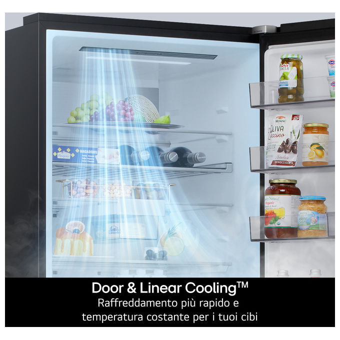 LG GBBS726CEV Frigorifero Combinato 375 L Classe C Total No Frost Essence Black Steel (203x60x67 cm)
