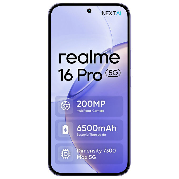 Realme 16 Pro 5G, 512GB, 8GB, Viola Orchidea, Smartphone Dual Sim, NFC, RMX5120
