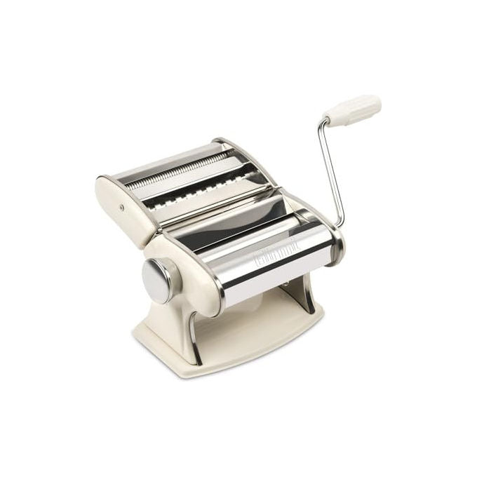 Girmi IM92, Macchina per Pasta Manuale, 7 Livelli Spessore, 3 Formati, Inox, Crema