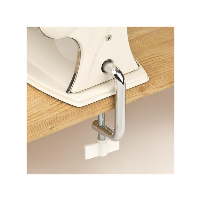 Girmi IM92, Macchina per Pasta Manuale, 7 Livelli Spessore, 3 Formati, Inox, Crema