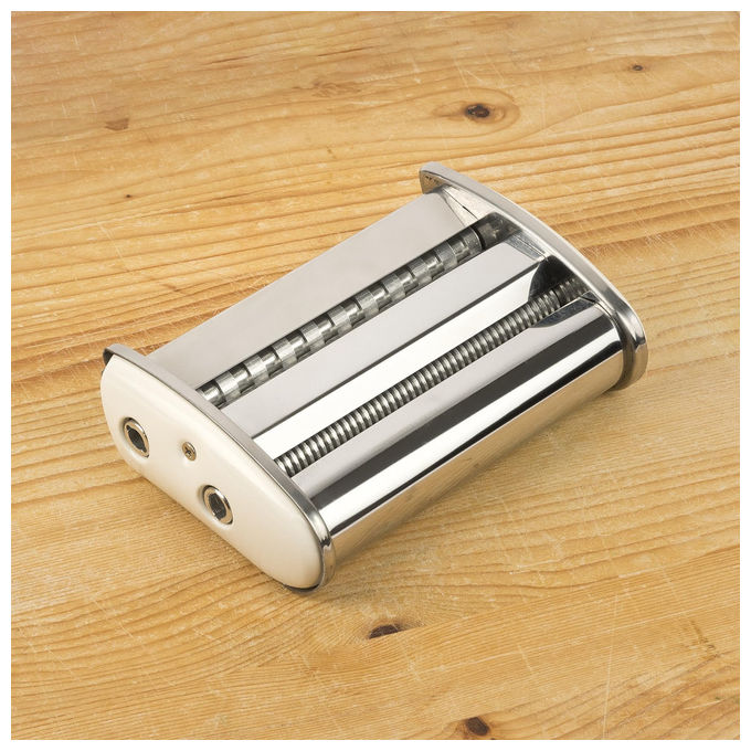 Girmi IM92, Macchina per Pasta Manuale, 7 Livelli Spessore, 3 Formati, Inox, Crema
