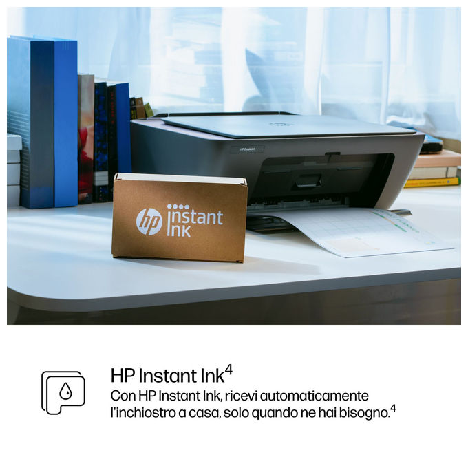 HP A24HWB DeskJet 2921 Stampante Multifunzione Inkjet All-in-One Stampa Copia Scansione Wi-Fi 4800x1200 DPI colore Grigio