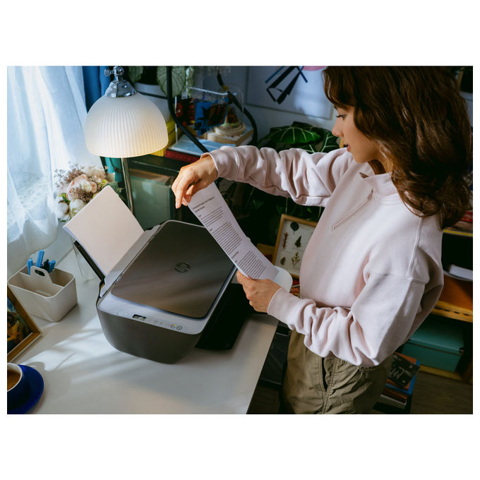 HP A24HWB DeskJet 2921 Stampante Multifunzione Inkjet All-in-One Stampa Copia Scansione Wi-Fi 4800x1200 DPI colore Grigio