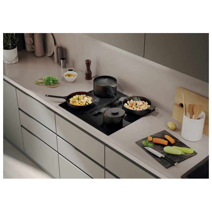 Hoover HIH6ICE, Piano Cottura a Induzione, 60 cm, 4 Fornelli, Nero, Da Incasso con Cappa