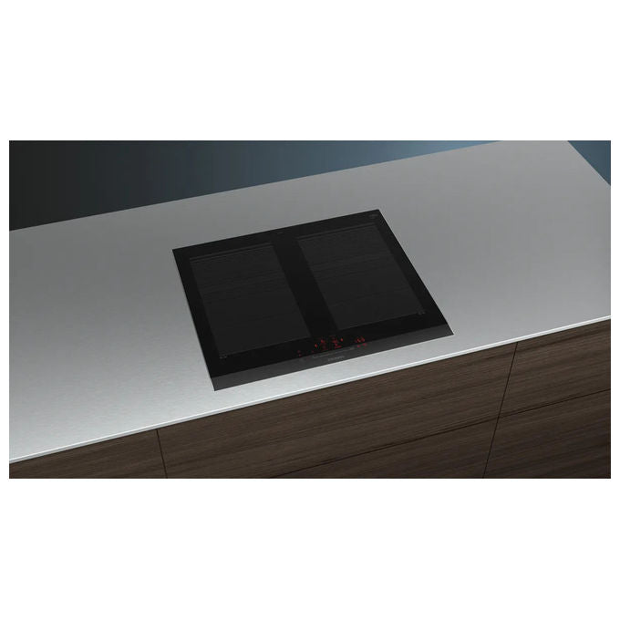 Siemens iQ700 EX675HXC1, Piano Cottura a Induzione, 60 cm, Vetroceramica Nero, FlexInduction